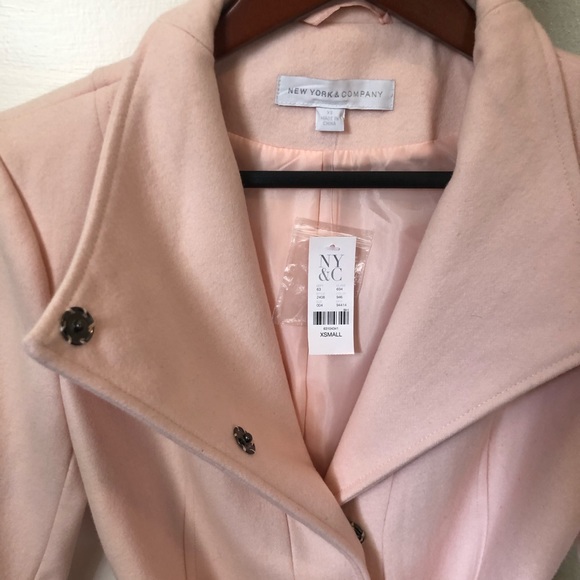 Blush, Wool blend Pea Coat - Picture 4 of 5